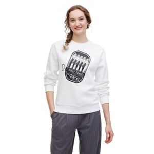 The Cuddle Collab Women's "I Only Travel In Packs" Graphic White Sweatshirt S